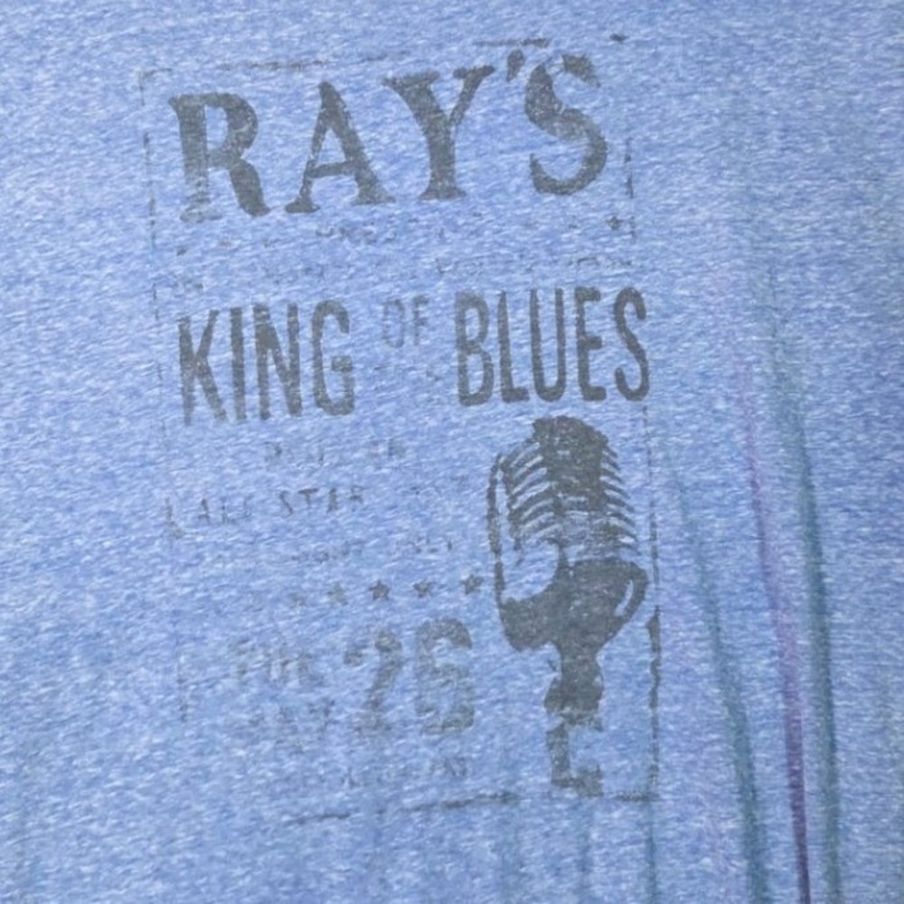 Sonoma Graphic Tee Mens XXL Blue Rays King of Blues Music Distressed Print